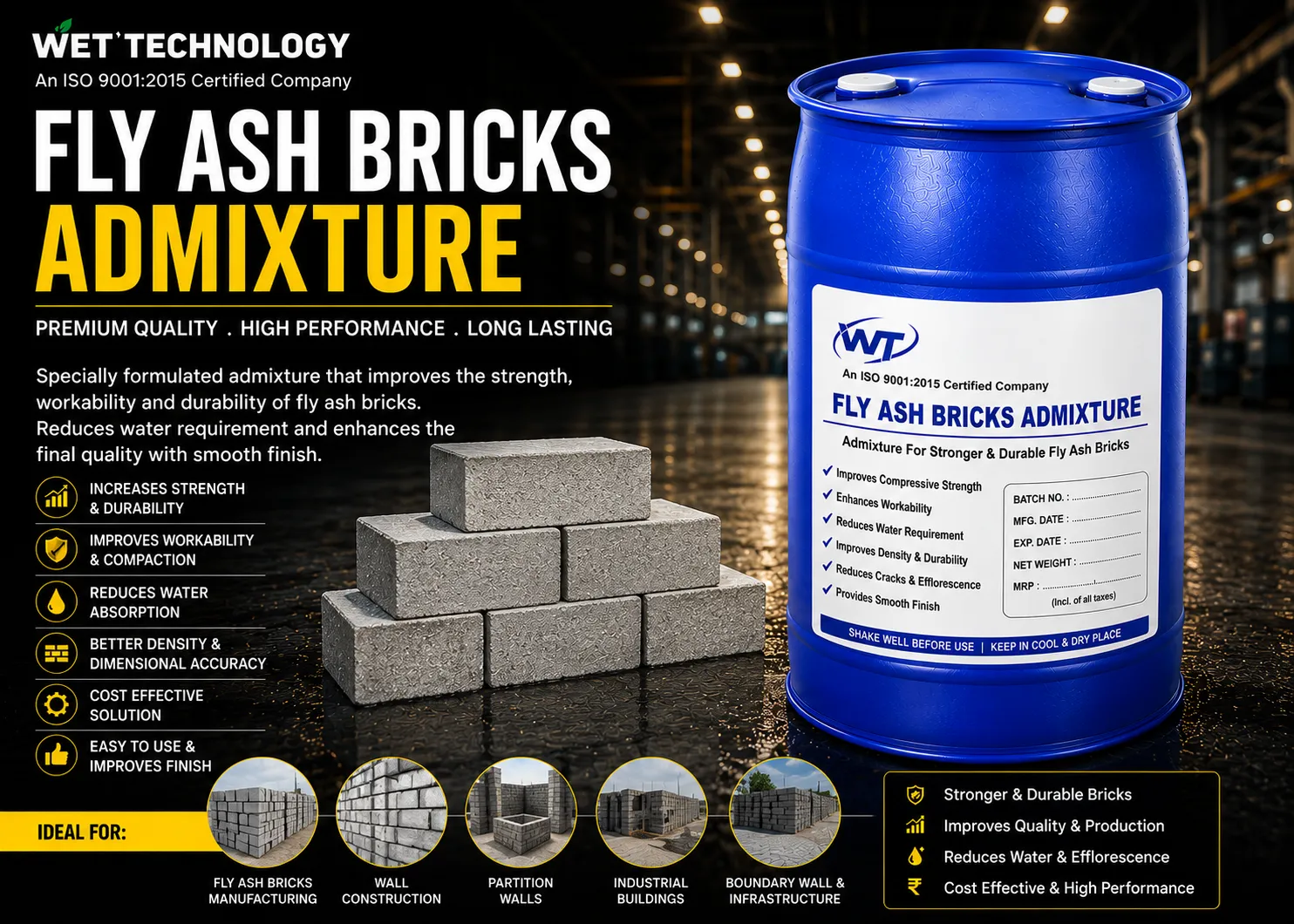 Fly Ash Bricks Admixture